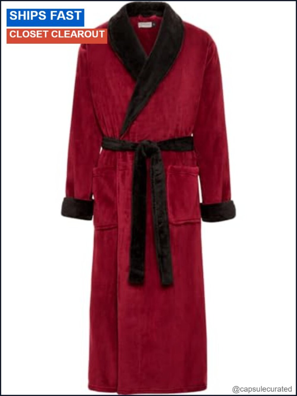 Men's Plush Fleece Full Length Bathrobe Big & Tall Warm Robe